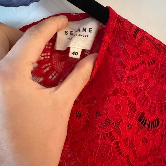 Sezane Adeline Rouge Blouse and Scarf Bundle Size 8/40 - Picture 4 of 4
